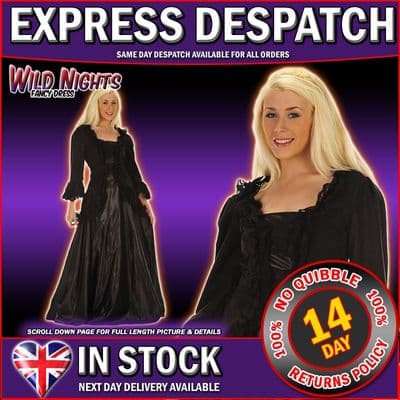 Deluxe Black Victorian Lady Costume