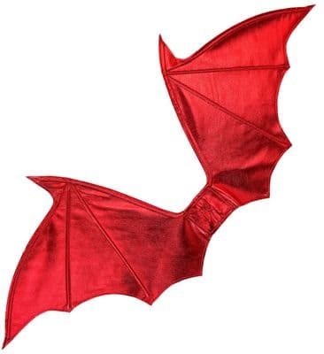Devil Wings Red Fancy Dress Costume Accessory Bendable Adult 84cm x 36cm