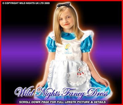 Disney Deluxe Girls Alice In Wonderland Costume