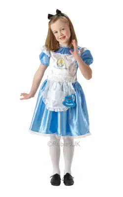 Disney Girls Deluxe Alice in Wonderland Costume Fancy Dress Outfit 3-4 Years