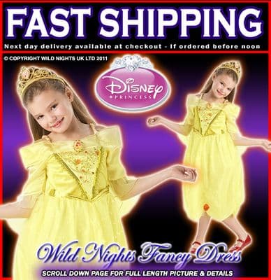 DISNEY PRINCESS SPARKLE BELLE LARGE AGE 7-8