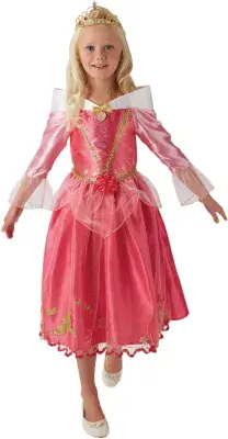 Disney Storyteller Sleeping Beauty Costume Girls Princess Fancy Dress Outfit