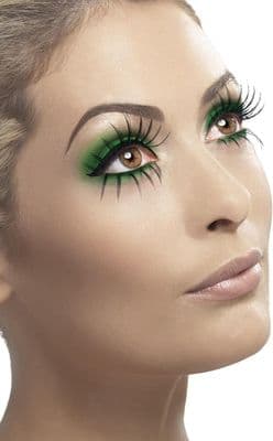 Dolly False Eyelashes Top Bottom Set Black Lashes Costume Makeup Accessory