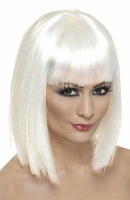 Elegant Cheerleader Style White Wig