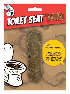 Fake Poo Toilet Seat Turd Prank Joke Novelty Gag Gift Party Funny Prop