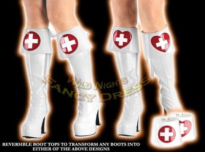 Fancy Dress Accessories 2-Sided Nurse Boot Cuffs