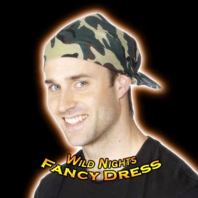 FANCY DRESS ACCESSORIES # ARMY CAMOUFLAGE BANDANNA