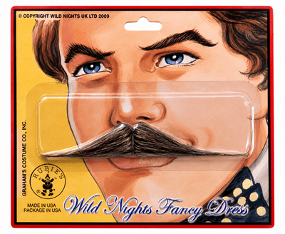 Fancy Dress Accessories Bandit Style Moustache Self Adhesive Fake Mustache
