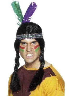 FANCY DRESS ACCESSORIES # INDIAN HEADBAND WITH FEATHERS