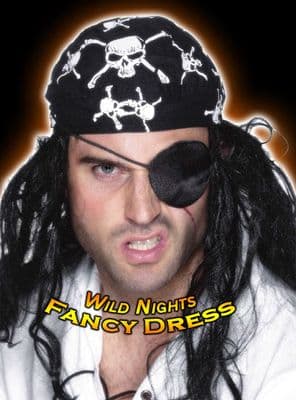 FANCY DRESS ACCESSORIES # PIRATE SATIN EYE PATCH BLACK