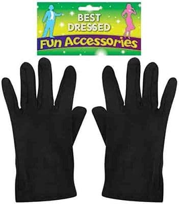 FANCY DRESS BLACK ADULT GLOVES