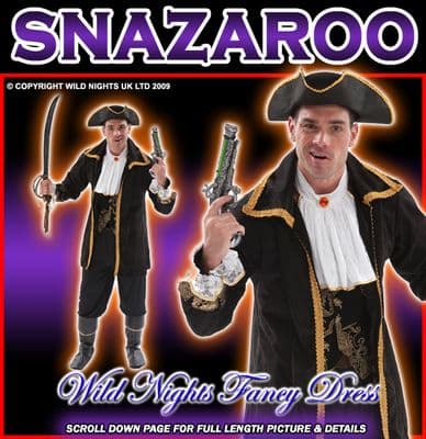 FANCY DRESS COSTUME DELUXE SWASHBUCKLER PIRATE MED/LG