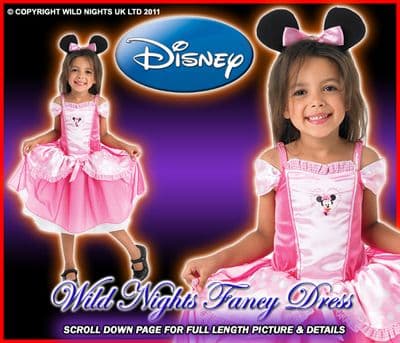 FANCY DRESS COSTUME ~ GIRLS DISNEY MINNIE MOUSE PINK BALLERINA MED AGE 5-6
