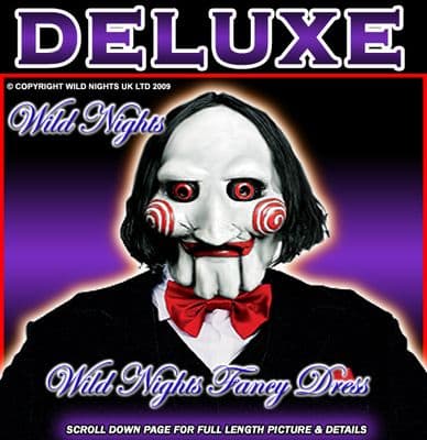 FANCY DRESS DELUXE JIGSAW PUPPET LATEX HALLOWEEN MASK