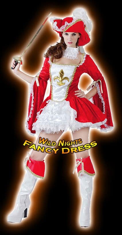 FANCY DRESS FUN DLX RED MUSKETEER LADY