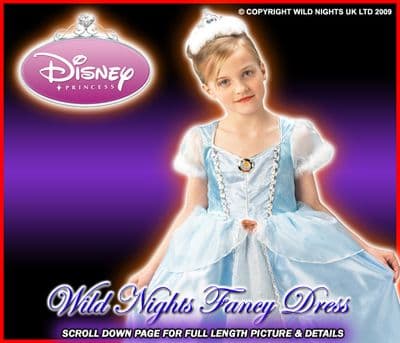 FANCY DRESS ~ GIRLS DELUXE DISNEY CINDERELLA COSTUME
