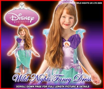 FANCY DRESS ~ GIRLS DELUXE DISNEY PRINCESS ARIEL LARGE AGE 7-8