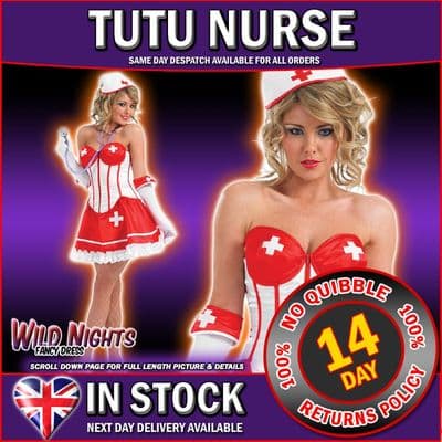 FANCY DRESS # Ladies Sexy TUTU Nurse Costume