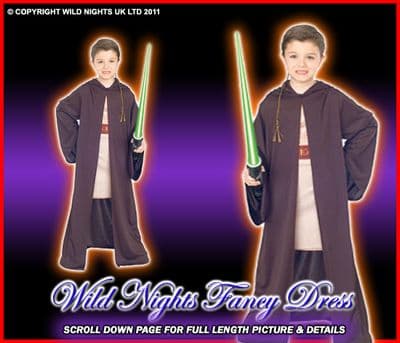 FANCY DRESS ~ STAR WARS JEDI ROBE MEDIUM AGE 5-8 YEARS