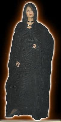 FANCY DRESS : VELVET COFFIN DRESS BLACK GOTH / VAMP