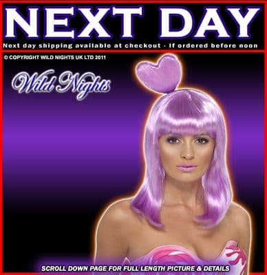 FANCY DRESS WIG # CANDY QUEEN KATY PERRY LILAC WIG
