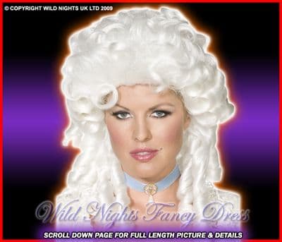 FANCY DRESS WIG # LADIES BAROQUE ELIZABETHAN WHITE WIG