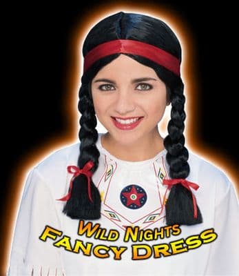 FANCY DRESS WIG ~ NATIVE AMERICAN INDIAN WOMAN WIG