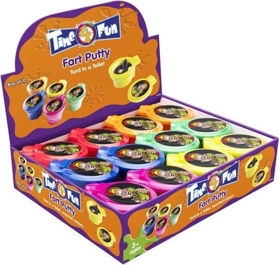 Fart Putty Turd in a Toilet Box of 12