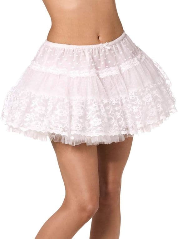 Fever Petticoat Tutu White Lace