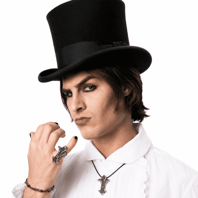 Gents Gothic Jewellery Set Halloween Necklace Ring Bracelet Fancy Dress Accessory