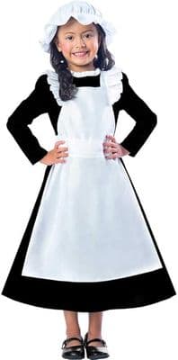 Girl Black Victorian Maid Costume