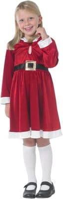 Girls Christmas Miss Santa Fancy dress Costume