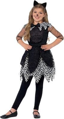 Girls  Deluxe Midnight Cat Costume