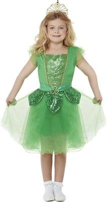 Girls Deluxe St Patrick's Day Glitter Fairy Costume
