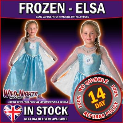 Girls Disney Princess Frozen Deluxe Elsa Costume