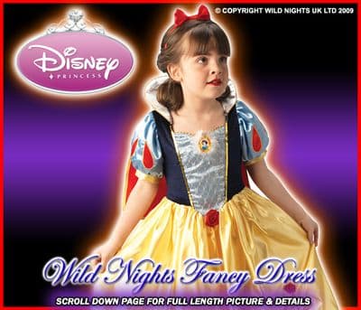 GIRLS~ DLX DISNEY PRINCESS SNOW WHITE PLATINUM LARGE AGE 7-8