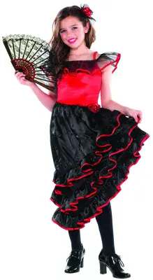 Girls Flamenco Dancer Costume