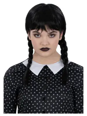 Girls Halloween Gothic Schoolgirl Wig