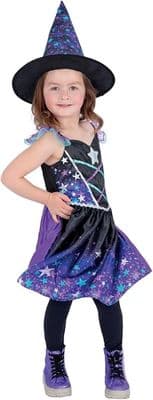 Girls Halloween Starry Night Witch Costume