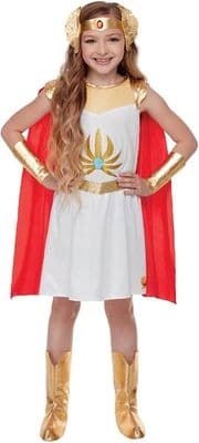 Girls Official She-Ra Costume Princess of Power Fancy Dress Child Outfit