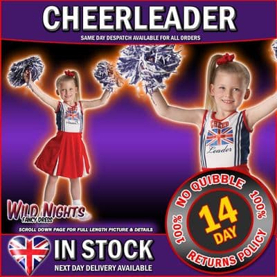 Girls Patriotic Cheerleader Costume