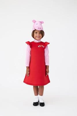 Girls Peppa Pig Costume Official Kids Fancy Dress World Book Day Outfit