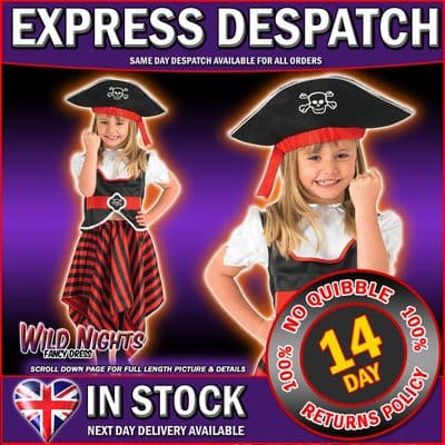Girls Pirate Girl Costume