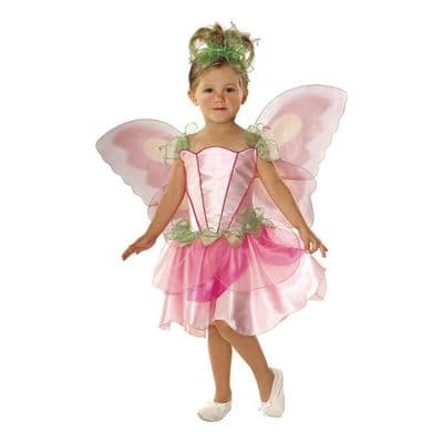 Girls Springtime Fairy Costume Child Fancy Dress with Wings Halloween Outfit
