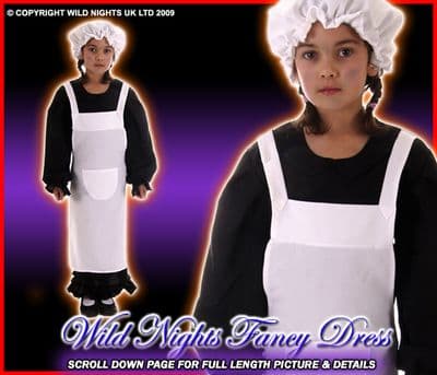 Girls Victorian Maid Costume Small Age 4-6