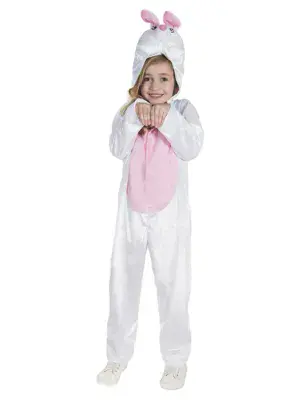 Girls White Bunny Costume