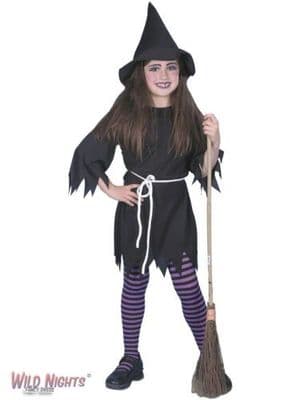 GIRLS WITCH COSTUME HALLOWEEN FANCY DRESS SMALL 4-6 YEARS