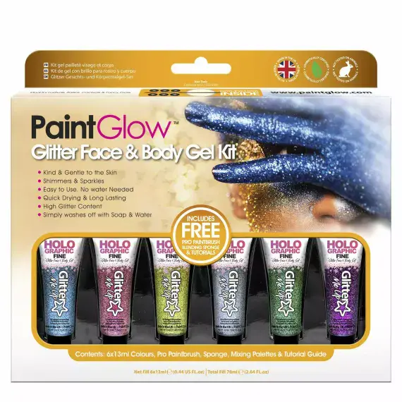 Glitter Face and Body Gel Kit