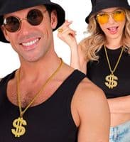 Gold Strass Dollar Necklace