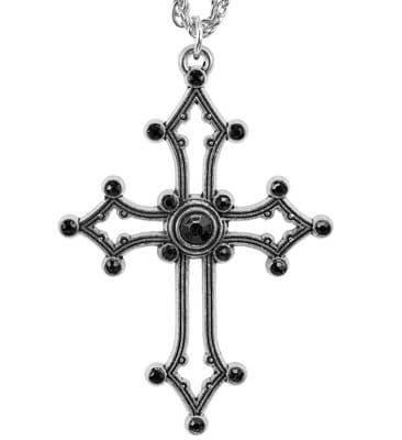 Gothic Cross Necklace Halloween Fancy Dress Costume Jewellery Accessory